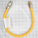 8695-T,  5/8" OD  X 1/2" ID - 1/2" MIP x 1/2" FIP , 36  in Length  YELLOW GAS FLEX with GASTOP VALVE  - W06