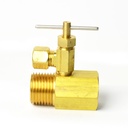 8879-T 3/4" Male GHT x 3/4" Female GHT Easy Adapter with 1/4" Angle Needle Valve - W02
