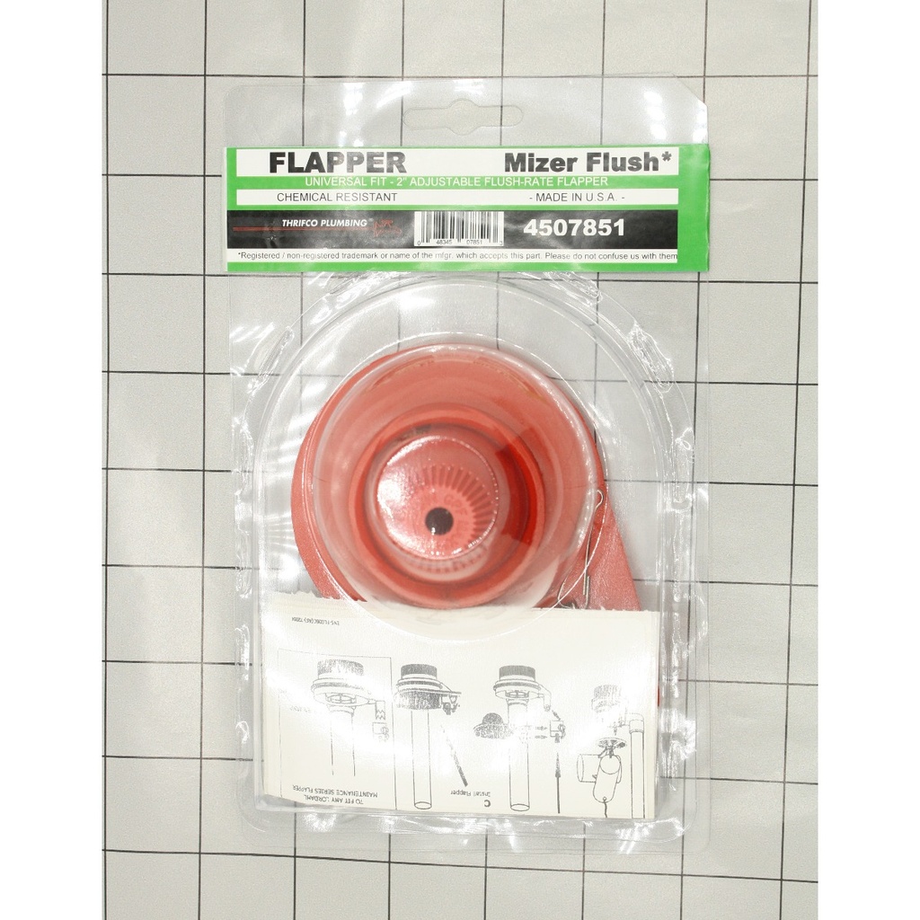 Aqua Mizer Adjustable Toilet Repair Flapper - 2-Inch - W06