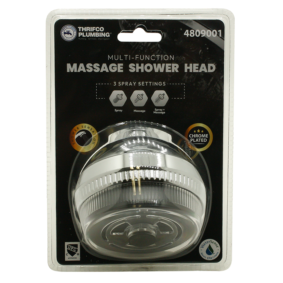 3 Pattern Multi-Function Massage Shower Head – Chrome - W02