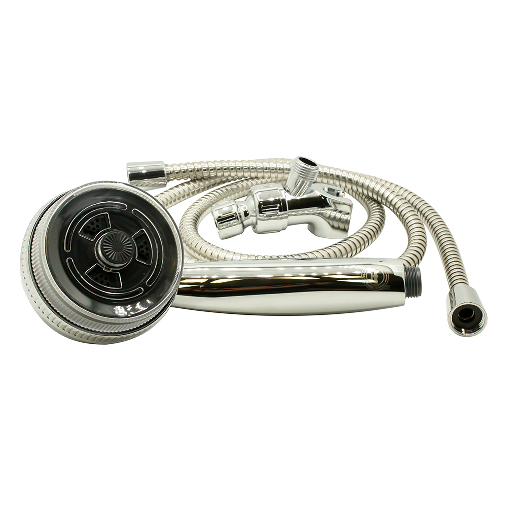 3 Pattern Multi-Function Massage Shower Handheld Set - Chrome - W09