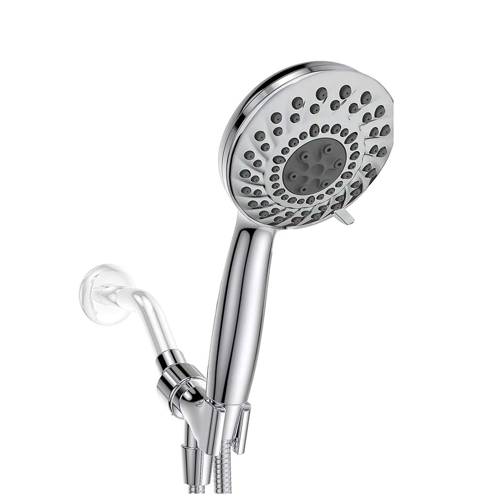 6 Pattern Multi-Function Shower Handheld Set - Chrome - W03