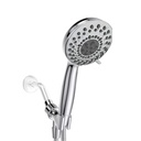 6 Pattern Multi-Function Shower Handheld Set - Chrome - W03