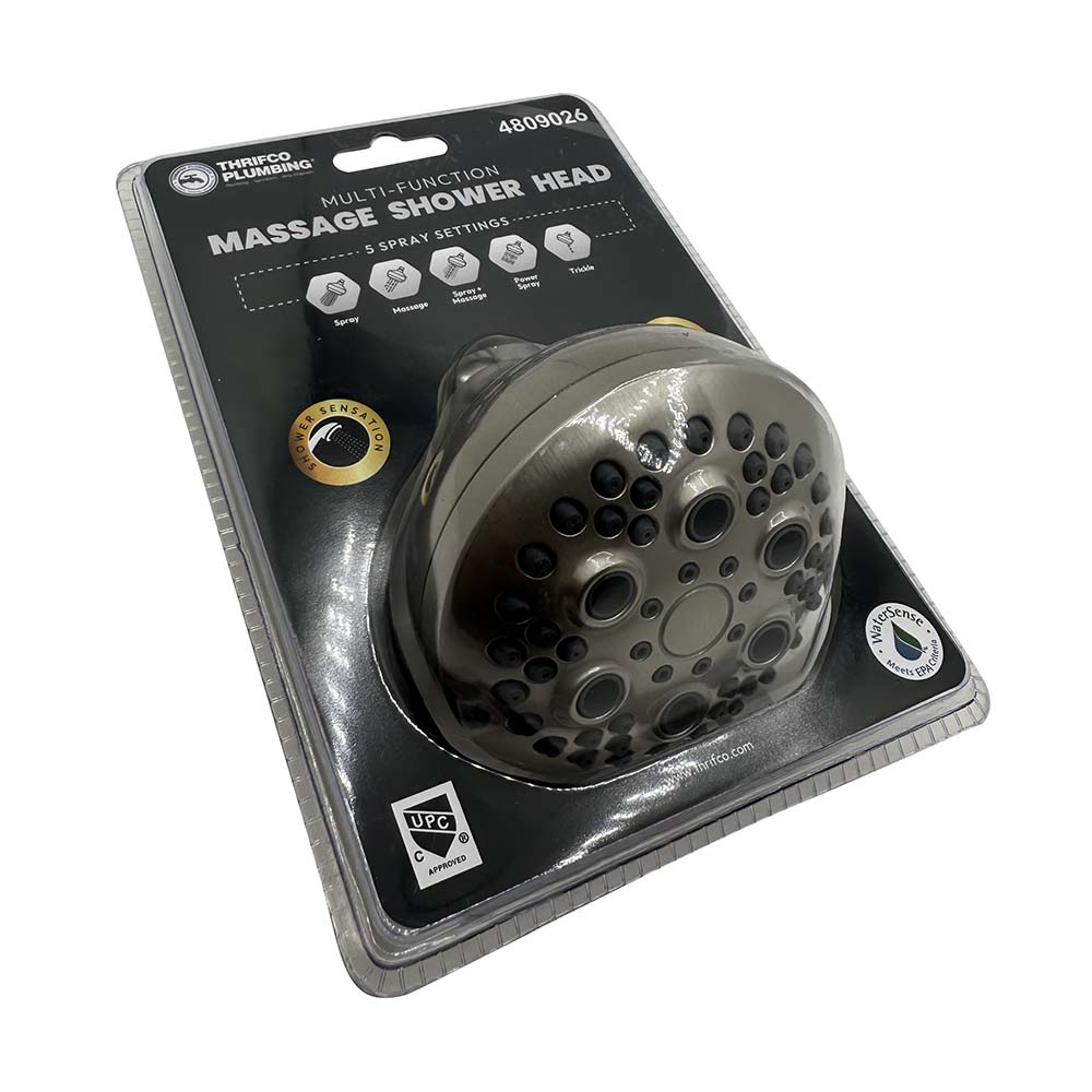5 Pattern Multi-Function Shower Head - Brushed Nickel - W03