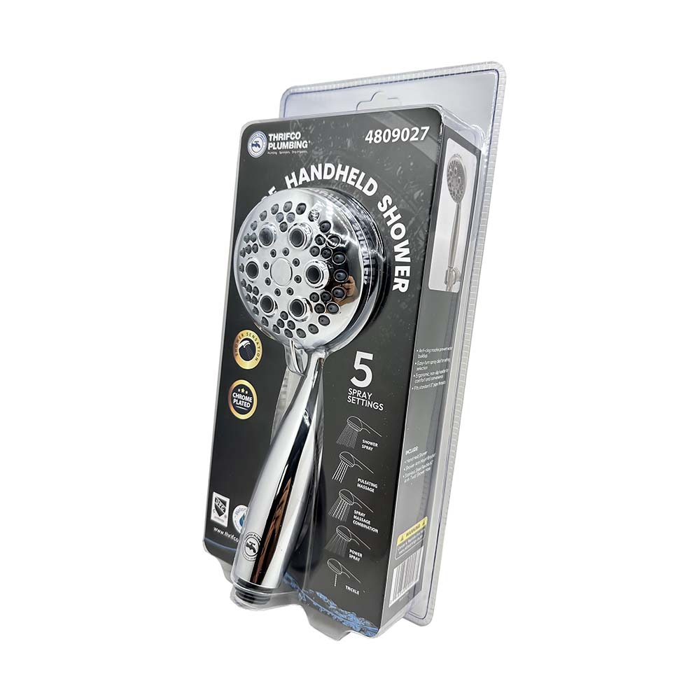 5 Pattern Multi-Function Shower Handheld Set - Chrome - W04