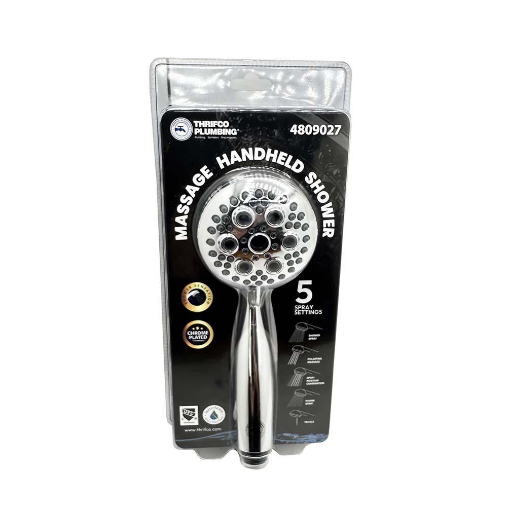 5 Pattern Multi-Function Shower Handheld Set - Chrome - W05