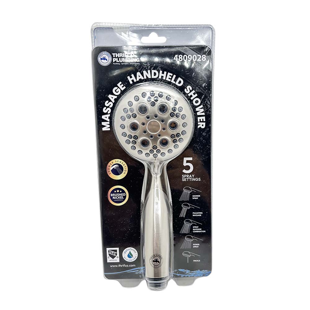 5 Pattern Multi-Function Shower Handheld Set - Brushed Nickel - W05