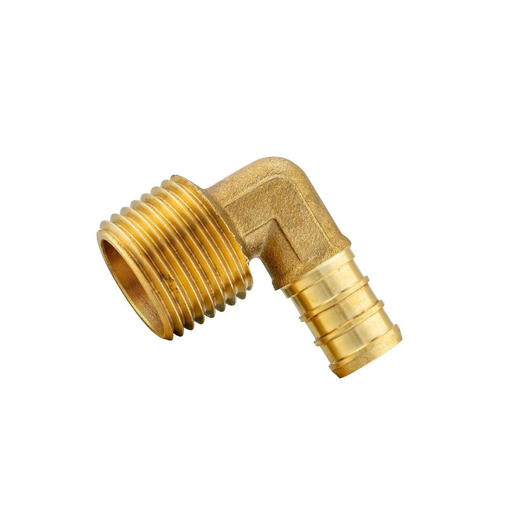 1/2" x 1/2" Brass Elbow F1807 x MPT Lead Free - (PEX B) - W02