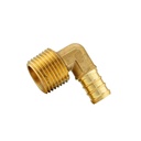 3/4" x 1/2" Brass Elbow F1807 x MPT Lead Free - (PEX B) - W02