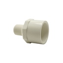 1-1/2" Male Thread x 1-1/4" Slip PVC Adapter SCH40 - W02