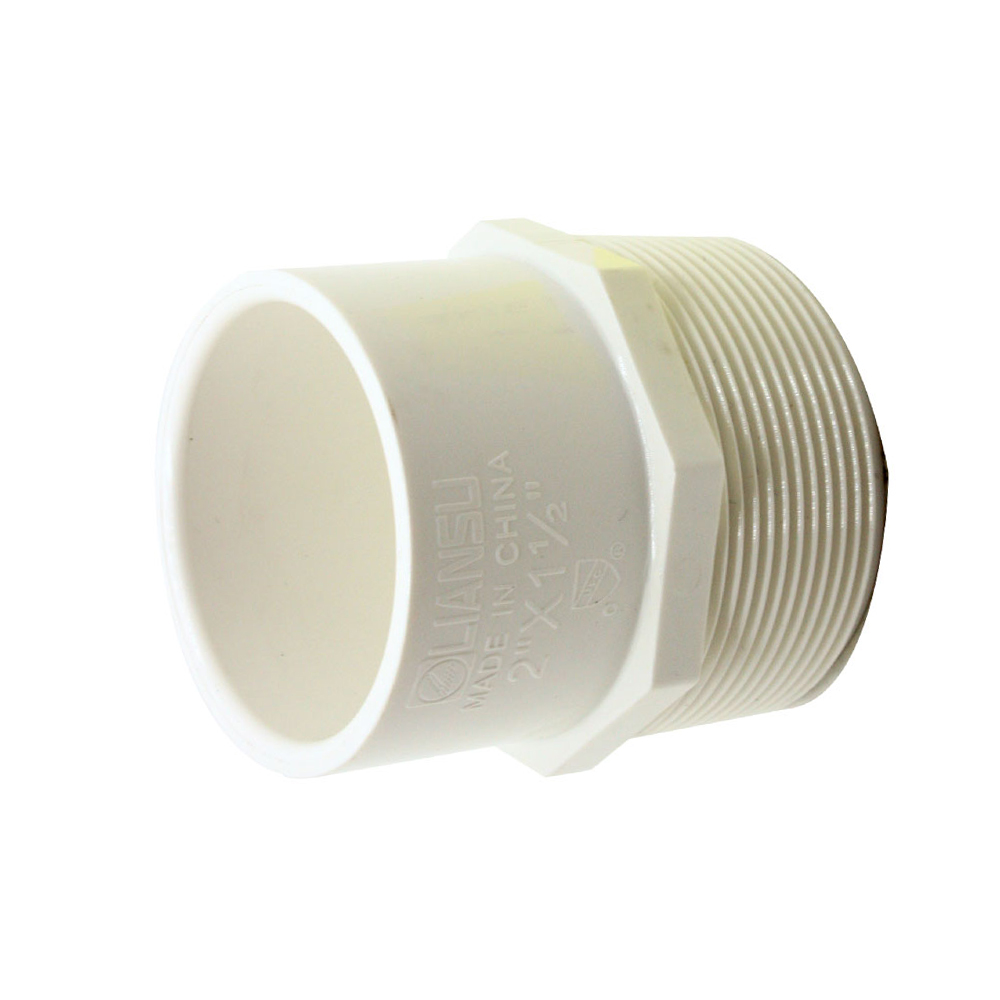 2" Male Thread x 1-1/2" Slip PVC Adapter SCH40 - W02