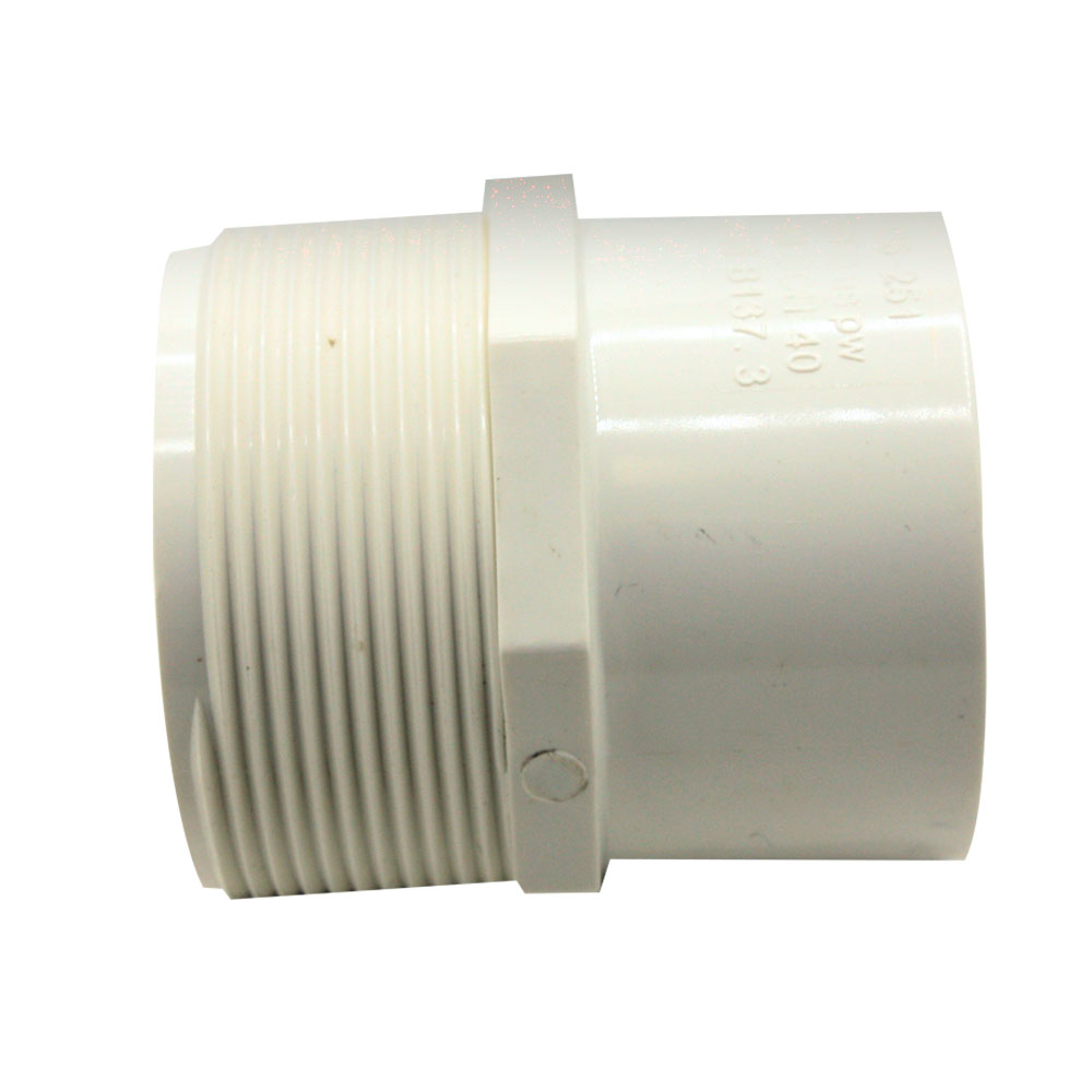 2" Male Thread x 1-1/2" Slip PVC Adapter SCH40 - W03