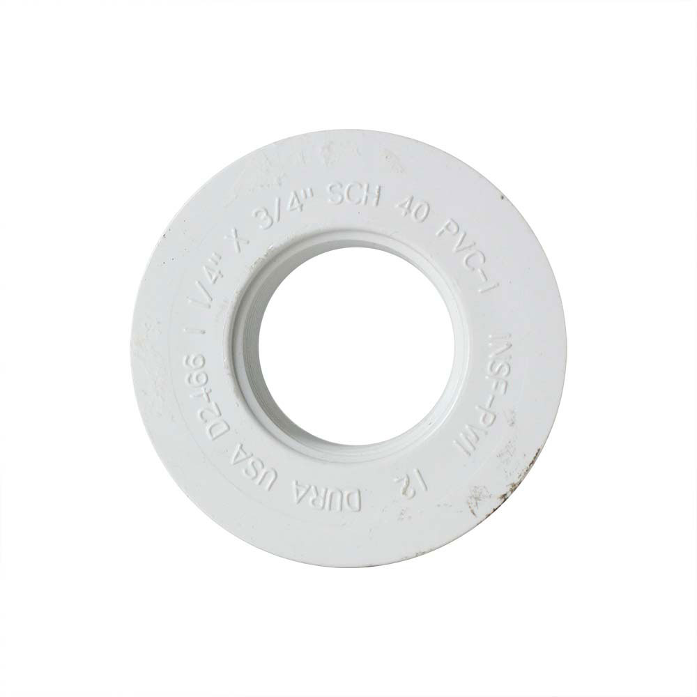 1-1/4" x 3/4" Slip x Threaded PVC Bushing SCH40 - W04