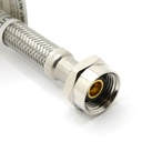 American Standard Nut x 1/2" FIP x 20” Long Stainless Steel Braided Faucet Riser - W02