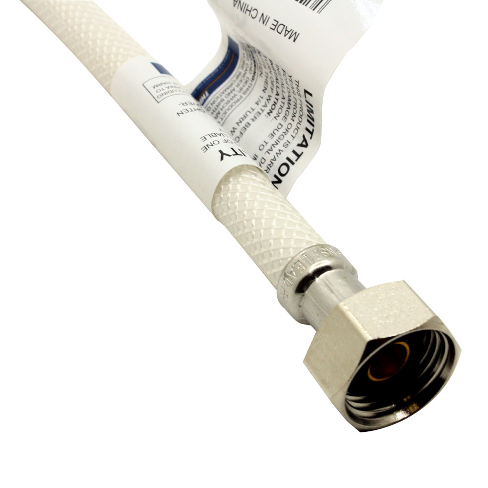 1/2" FIP x 1/2" FIP  x 12" Long Flexible Braided PVC Faucet Riser - W04