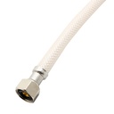 1/2" Comp x 1/2" FIP x 16" Long Flexible Braided PVC Faucet Riser - W03