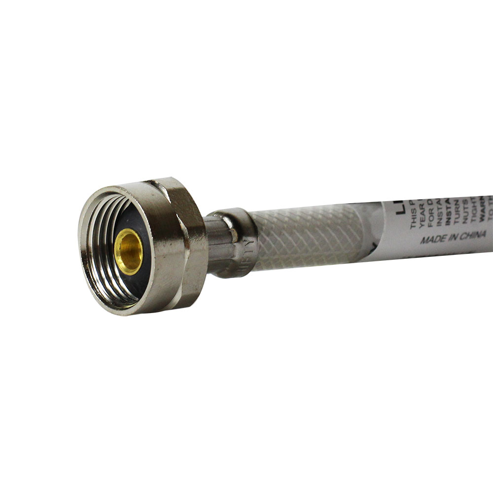 1/2" FIP x 7/8" Ballcock Flexible Braided PVC 12" Long Toilet Tank Riser - W02