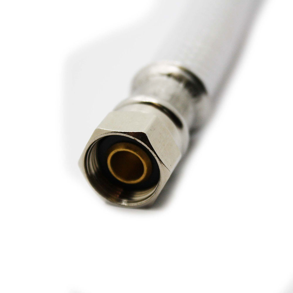 3/8" Comp x 7/8" Ballcock x 20" Long Flexible Braided PVC Toilet Tank Riser - W03