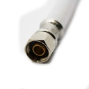3/8" Comp x 7/8" Ballcock x 20" Long Flexible Braided PVC Toilet Tank Riser - W03