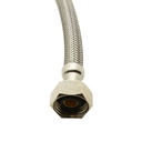 1/2" FIP x 1/2" FIP x 20" Long Stainless Steel Faucet Riser - W05