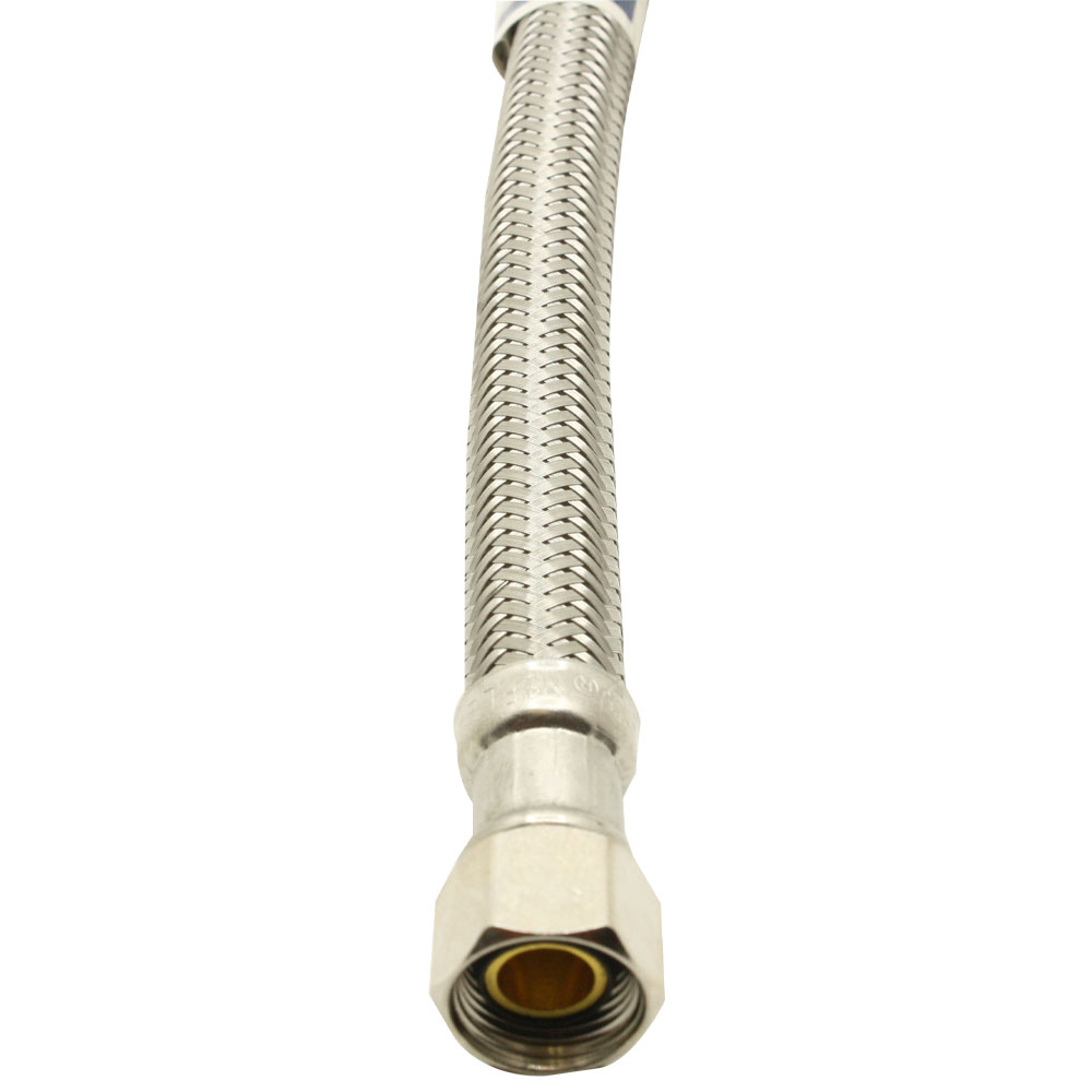 3/8" Comp x 1/2" FIP x 9" Long Stainless Steel Faucet Riser - W02