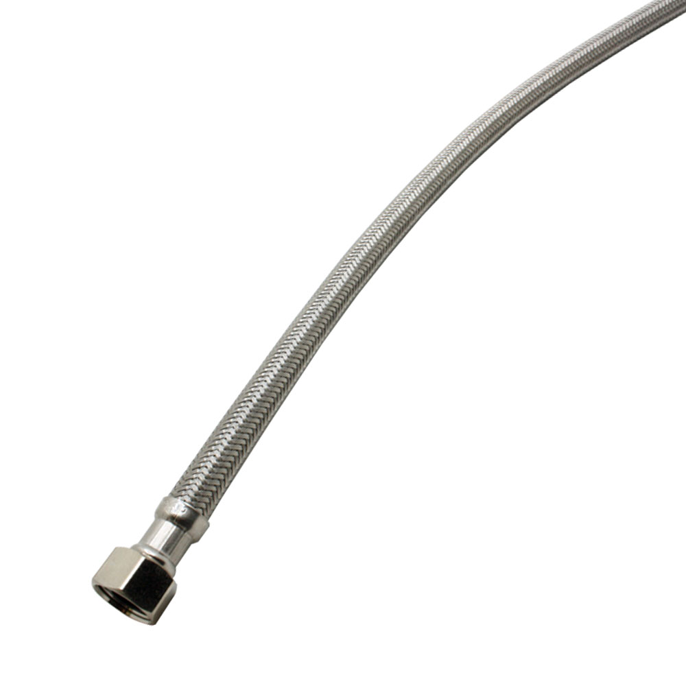 1/2" Comp x 1/2" FIP x 20" Long Stainless Steel Faucet Riser - W02