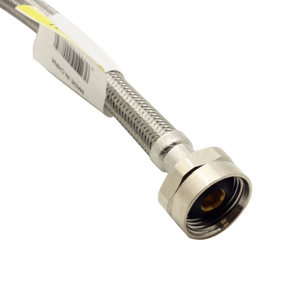 1/2" FIP x 7/8" Ballcock x 16" Long Stainless Steel Toilet Riser - W03