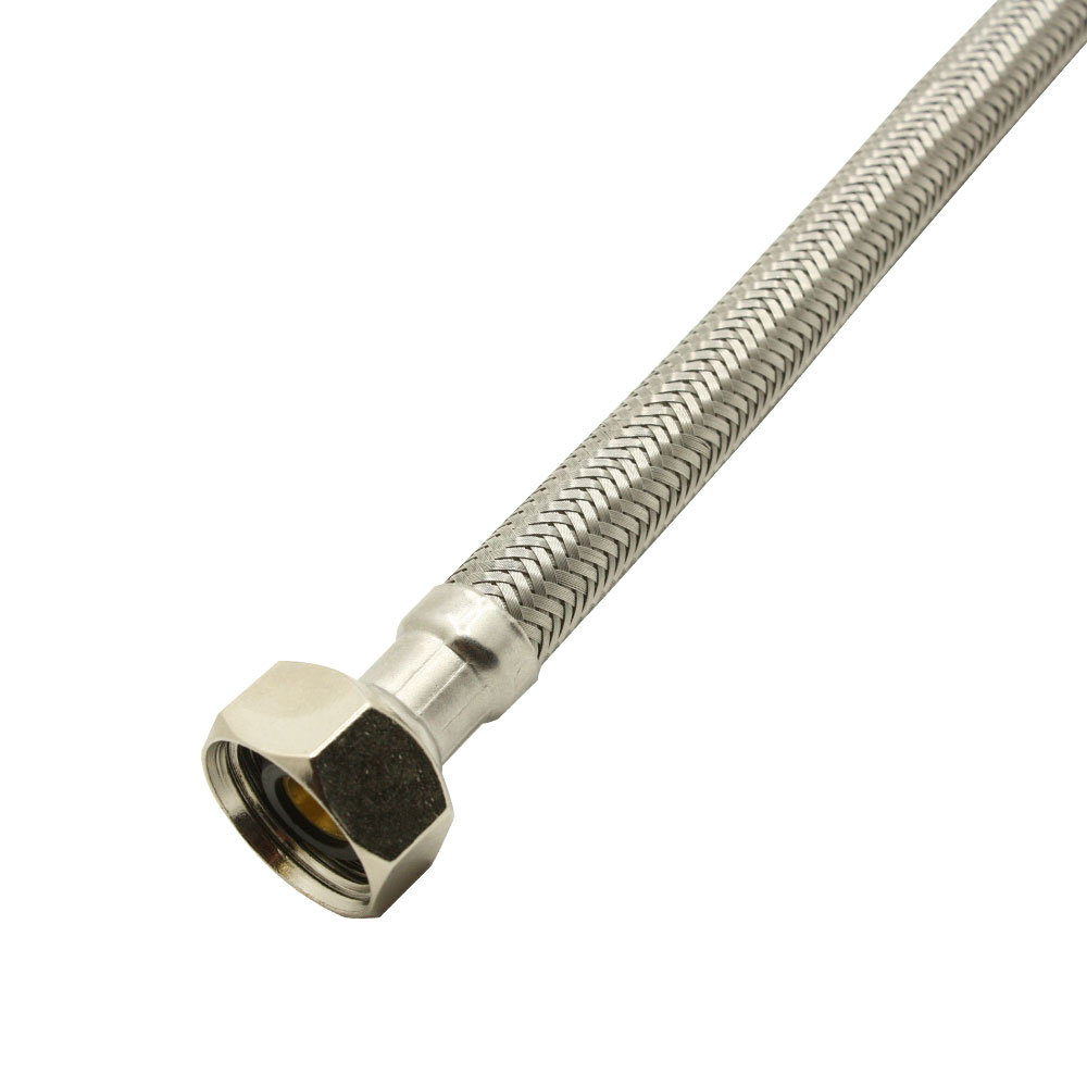 1/2" FIP x 7/8" Ballcock x 16" Long Stainless Steel Toilet Riser - W04