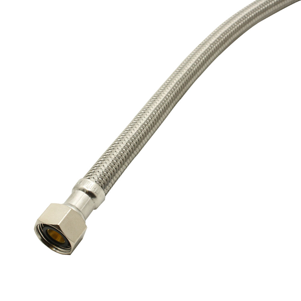 1/2" Comp x 7/8" Ballcock x 16" Long Stainless Steel Toilet Riser - W03