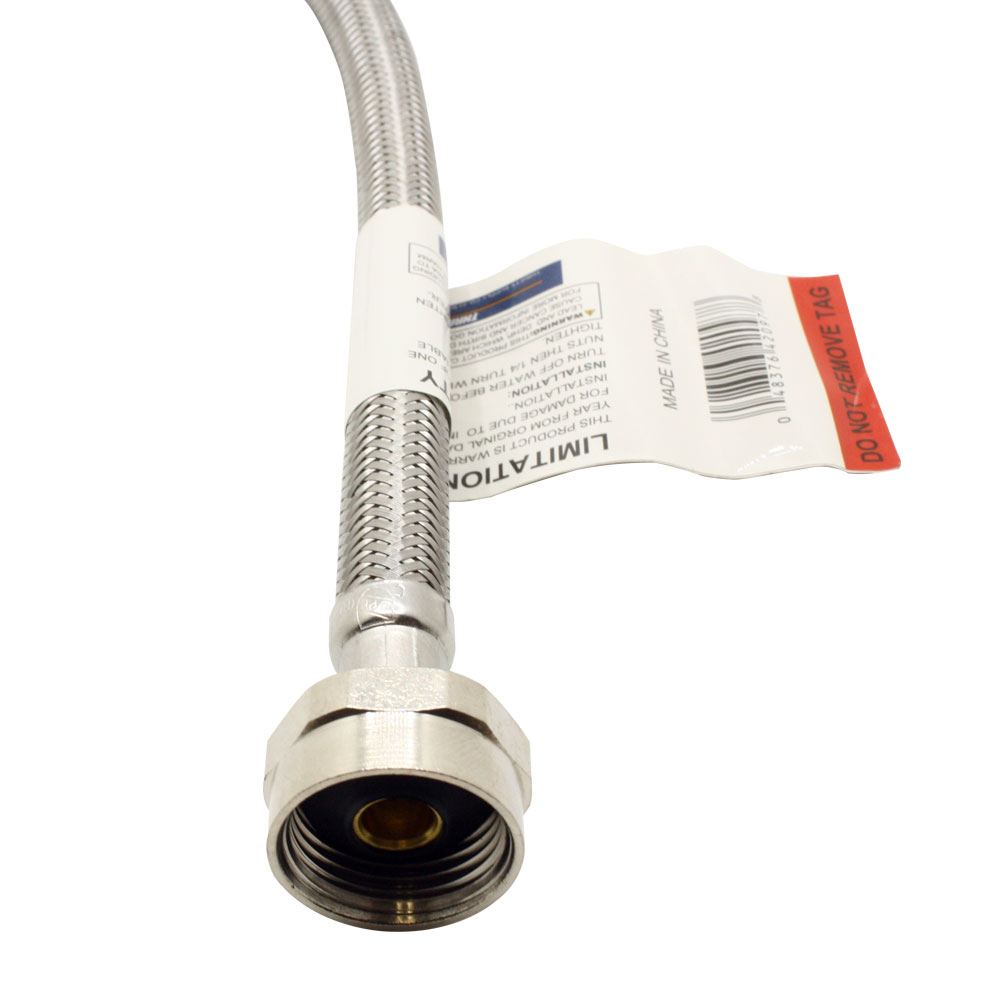1/2" Comp x 7/8" Ballcock x 16" Long Stainless Steel Toilet Riser - W04