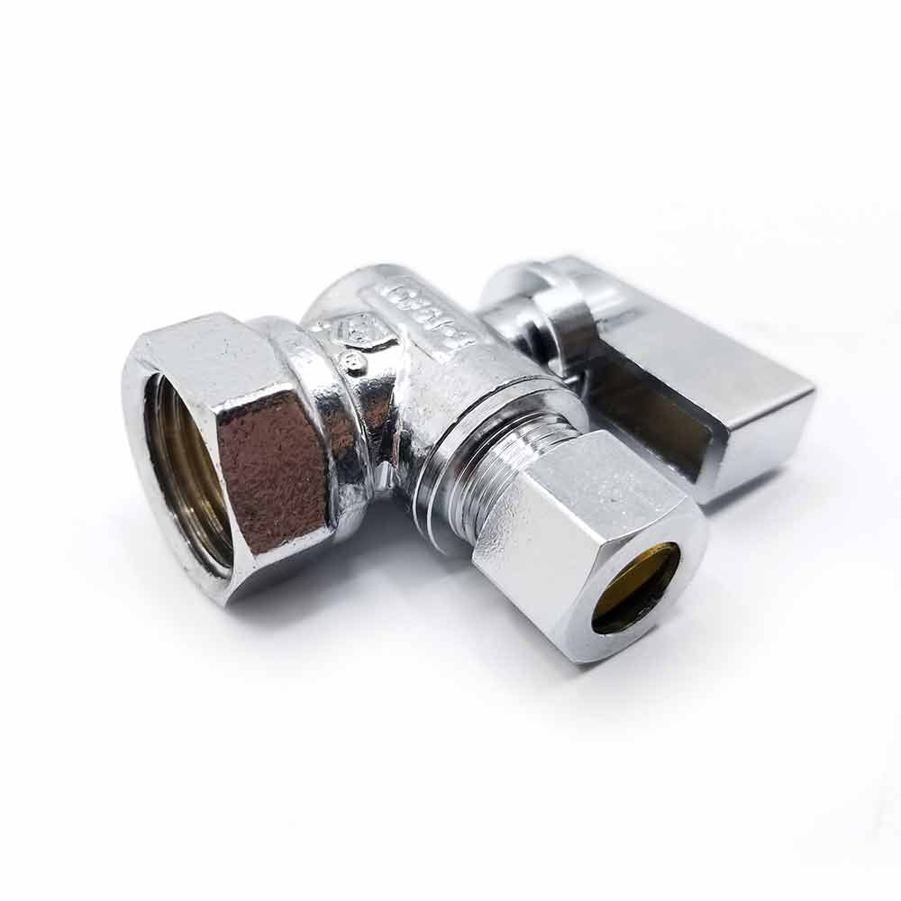 1/2" FIP x 3/8" Comp 1/4-Turn Angle Stop (BOXED) - W05