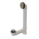1-1/2" PVC SCH40 Bath Waste Overflow with Tip Toe Drain (Chrome) - W03