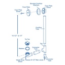1-1/2" PVC SCH40 Bath Waste Overflow with Tip Toe Drain (Chrome) - W04