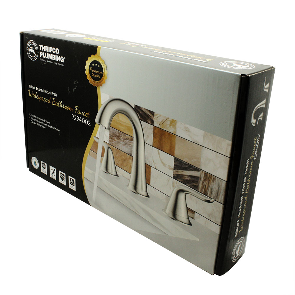 8 in. Widespread 2-Handle Bathroom Faucet – Brushed Nickel - W04