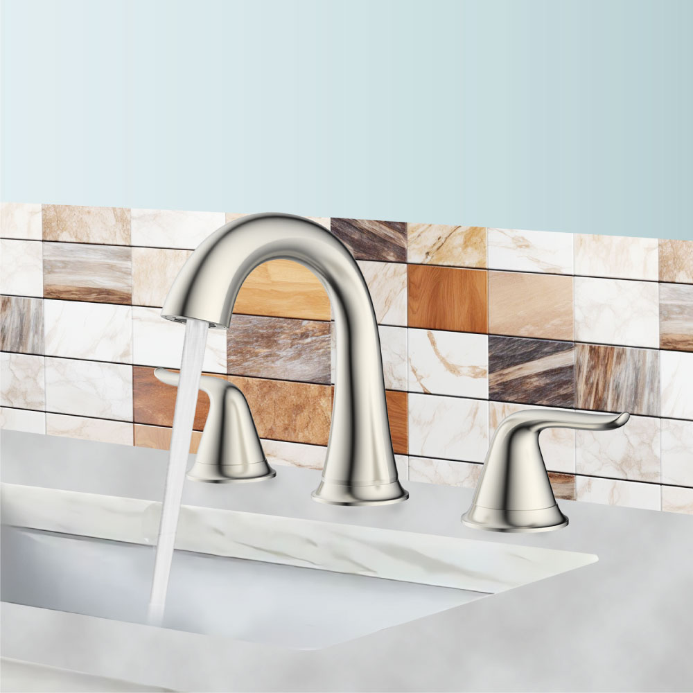 8 in. Widespread 2-Handle Bathroom Faucet – Brushed Nickel - W08