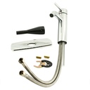 Single Handle Bathroom Faucet with Deck Plate – Brilliant Chrome - W03