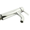 Single Handle Bathroom Faucet with Deck Plate – Brilliant Chrome - W08