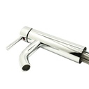 Single Handle Bathroom Faucet with Deck Plate – Brilliant Chrome - W010