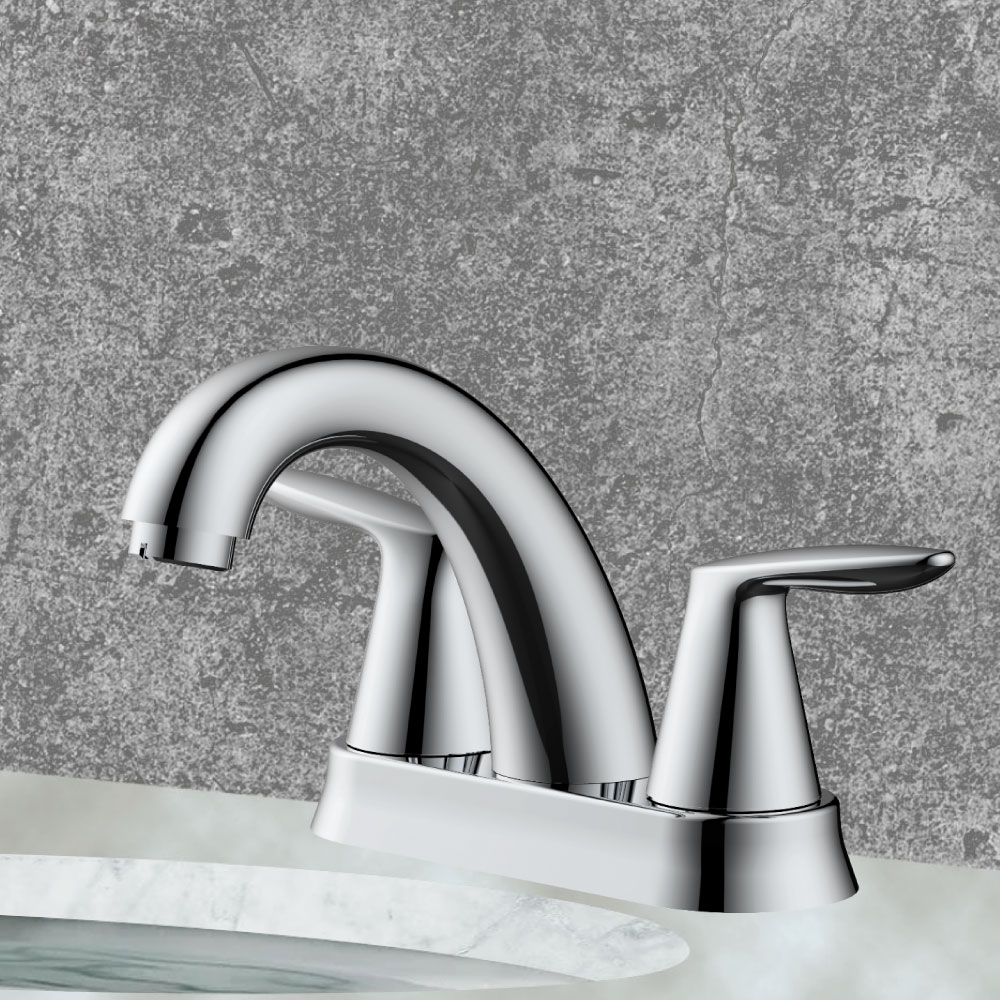 4 in. Centerset 2-Handle Bathroom Faucet – Brilliant Chrome - W02