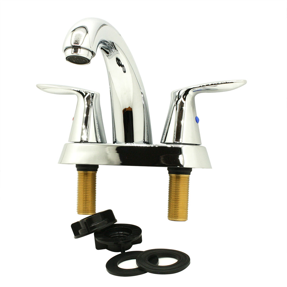 4 in. Centerset 2-Handle Bathroom Faucet – Brilliant Chrome - W03
