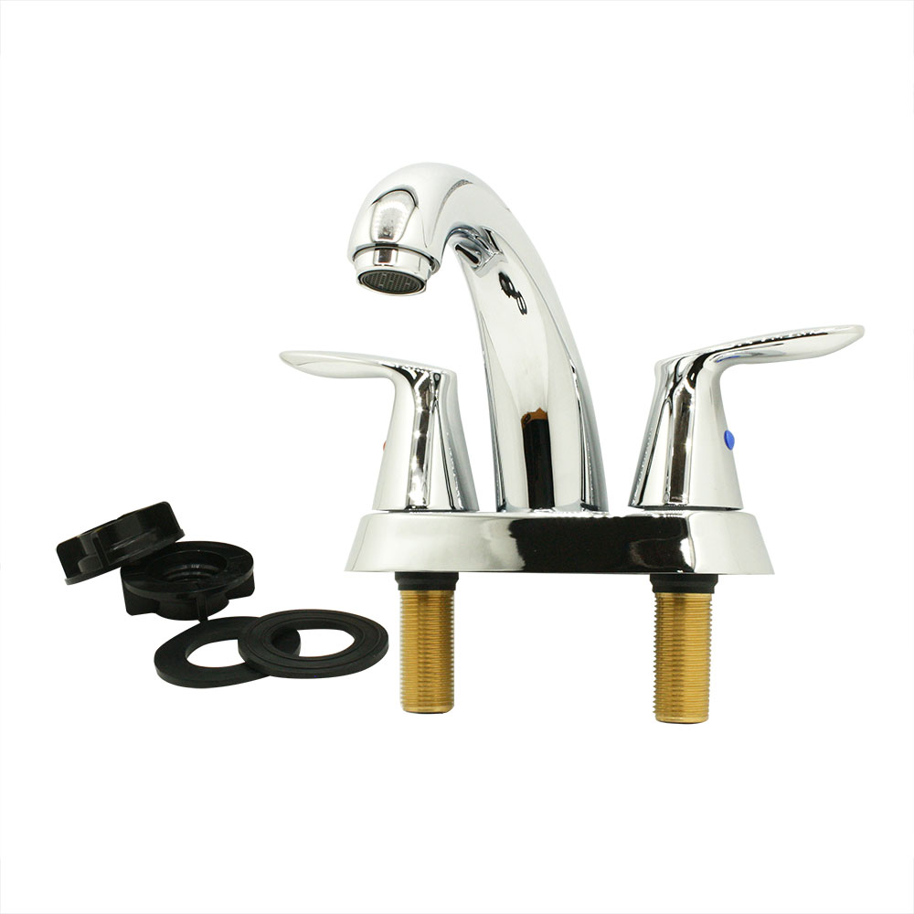 4 in. Centerset 2-Handle Bathroom Faucet – Brilliant Chrome - W04