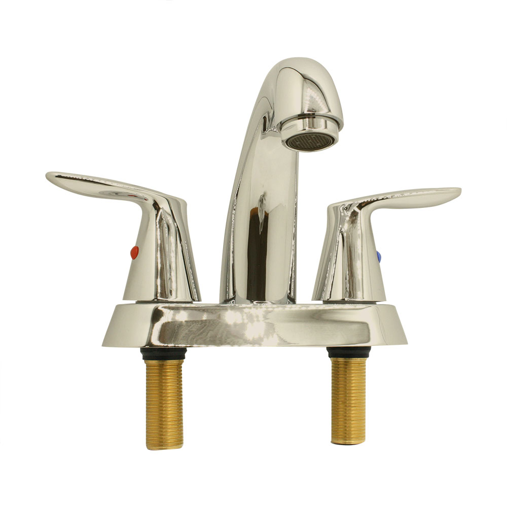 4 in. Centerset 2-Handle Bathroom Faucet – Brushed Nickel - W03