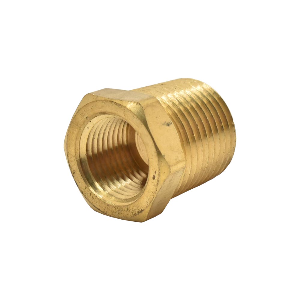 1/2" MPT x 3/8" FPT Brass Hex Bushing Reducer - Six Display pack - W02