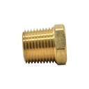 1/2" MPT x 3/8" FPT Brass Hex Bushing Reducer - 100 Pack Bulk - W03
