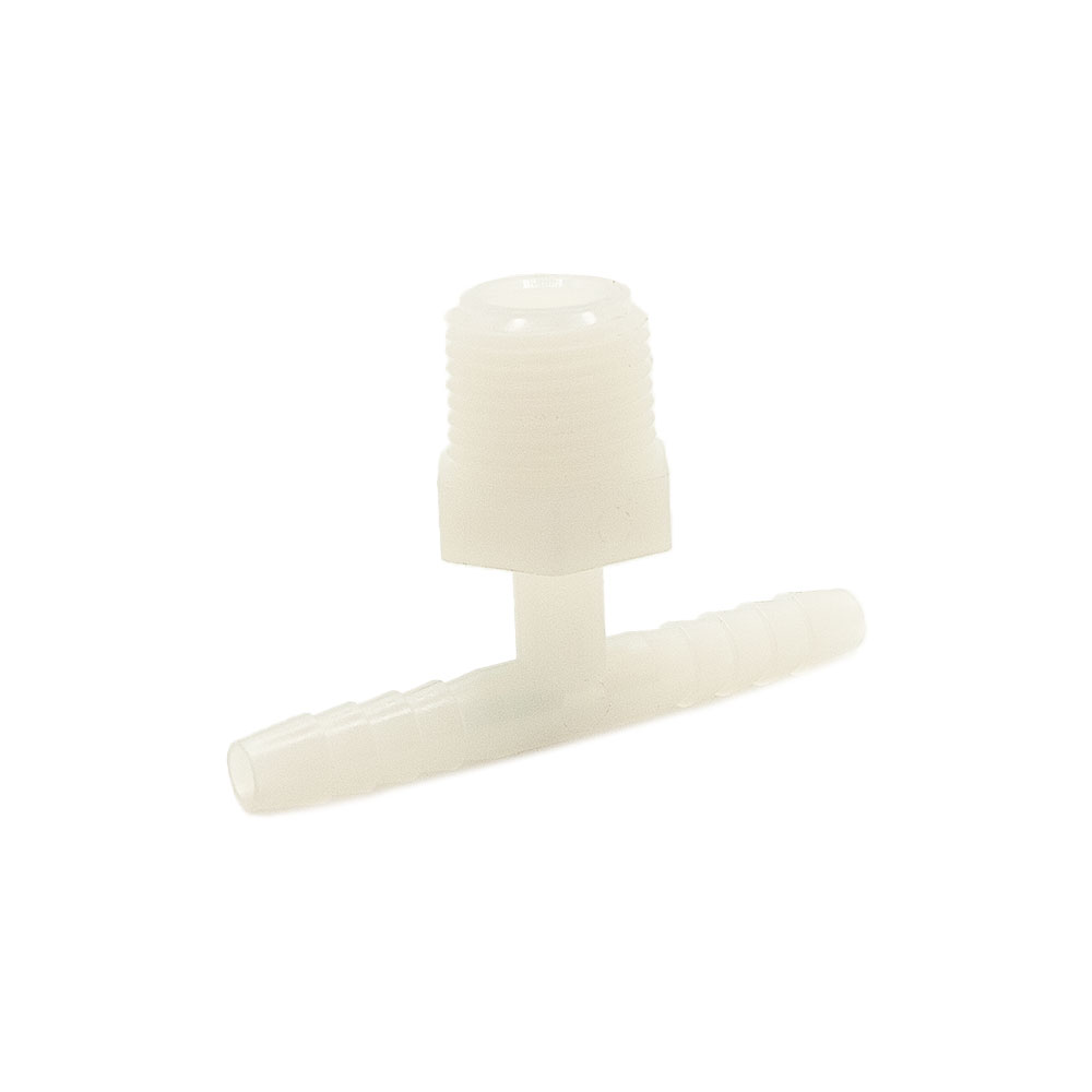 NYLON 1/4 BARB X 1/8 MIP TEE - W03
