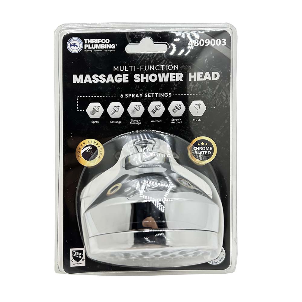 6 Pattern Multi-Function Shower Head - Chrome - W05