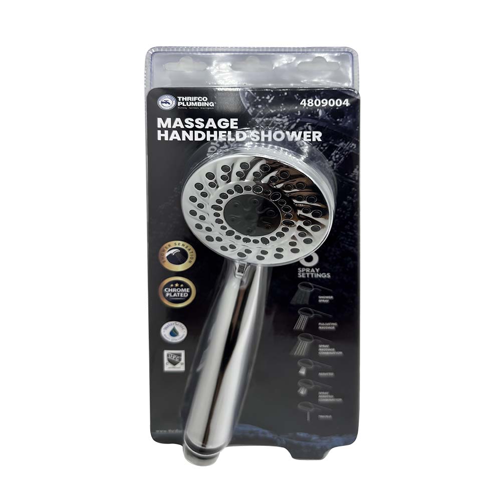 6 Pattern Multi-Function Shower Handheld Set - Chrome - W04