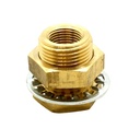 392-3/8 BRASS BULKHEAD FITTING - W04