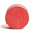 3" Rubber Test Cap with Clamp - Red - W02