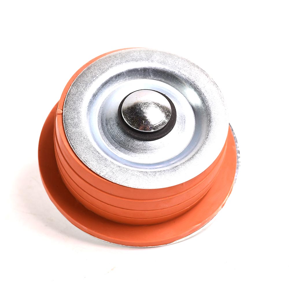 3" Rubber Test Plug With Metal Plate and Wing Nut - Red - W02